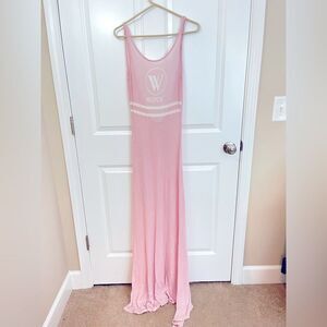 New Wildfox swim coverup Barbie baby pink open back dress